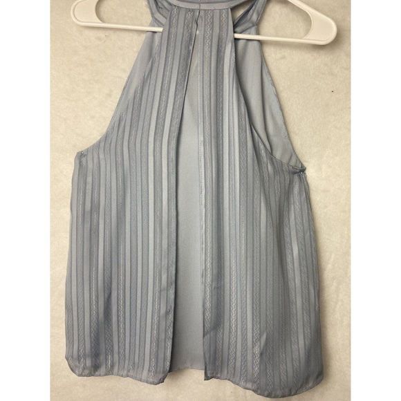 MINT & BERRY WOMENS LINED BLUE SLEEVELESS BLUE BLOUSE SIZE M - Picture 3 of 8